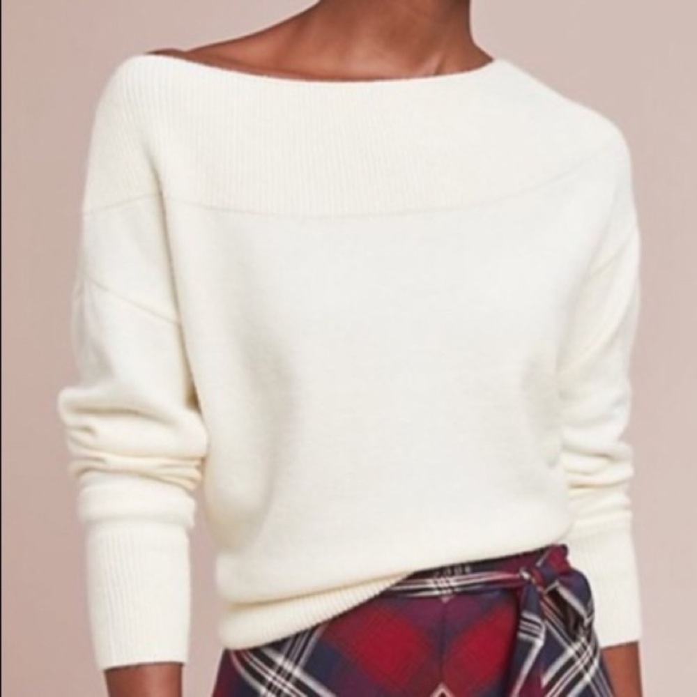 Moth Anthro Off The Shoulder Sweater.  Size XS.